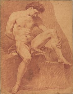 A Seated Male Nude