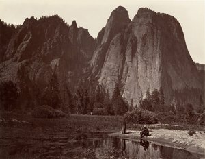 Cathedral Rocks, Yosemite, ca. 1872, printed ca. 1876 by Carleton E. Watkins.