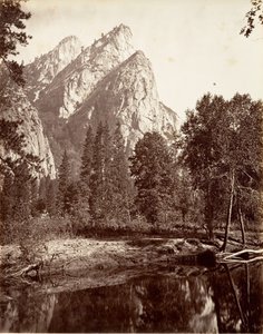 The Three Brothers, Yosemite by Carleton E. Watkins.