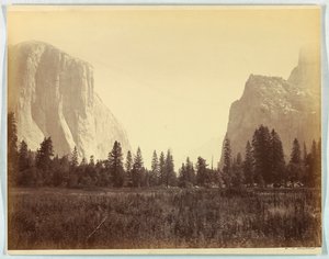 Up the Valley from the Foot of the Mariposa Trail, Yosemite, No. 9 by Carleton E. Watkins