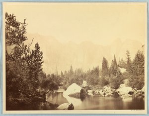 View on the Merced River, Yosemite by Carleton E. Watkins
