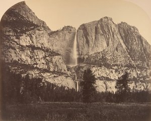 2637 Ft. Yosemite Fall, Front View by Carleton Emmons Watkins
