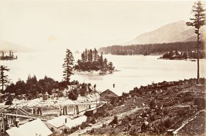 Islands in the Upper Cascades, Oregon by Carleton Emmons Watkins