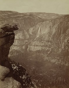 Yosemite Falls from Glacier Point, 1865-66, printed ca. 1875 by Carleton Emmons Watkins