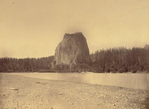 Castle Rock, Columbia River by Carleton Watkins