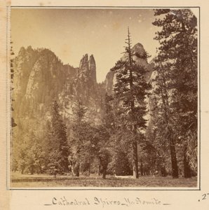 Cathedral Spires, 2200 Feet by Carleton Watkins