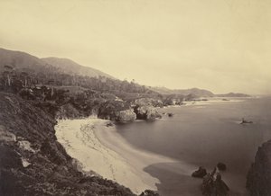 Pacific Coast View / Gibson Beach, Pt. Lobos, Monterey Coast by Carleton Watkins