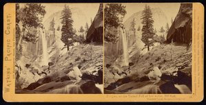 Piwyac, or the Vernal Fall, 300 feet, Yosemite Valley, Mariposa County, Cal by Carleton Watkins