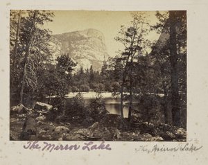 The Lake, Yosemite Valley, Mariposa County, California (No.1028) by Carleton Watkins