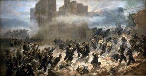 The Breach of Porta Pia - Rome, 20/09/1870. by Carlo Ademollo