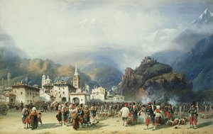 The War in Italy: Susa, Mont Cenis, Bivouac with French Troops