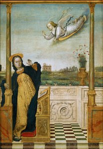 Annunciation. Center Panel of a Triptych by Carlo Braccesco