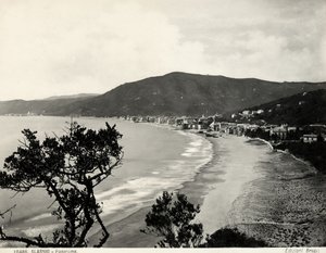 Stretch of the beach in Alassio, c.1890 by Carlo Brogi