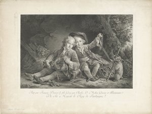 Two Boys with Marmot by Carlo Domenico Melini