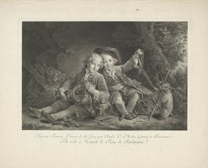 Two Boys with Marmot