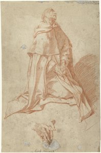 Study for a Praying, Kneeling Monk, Profile to the Right by Carlo Donelli