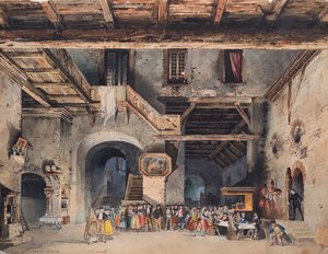 Set design for the Opera La forza del destino by Giuseppe Verdi