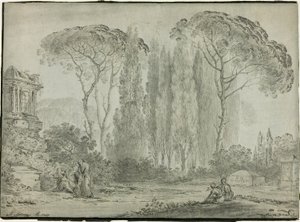 Mourners in a Graveyard by Carlo Labruzzi