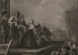 Madame Élisabeth de France, sister of the King, before the guillotine on 10th May 1794