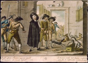 Priest Arlotto, by Carlo Lasinio, coloured engraving by Carlo Lasinio
