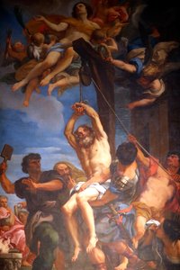 Blaise of Sebaste is Venerated as a Christian Saint and Martyr, Painting, Genoa, Italy