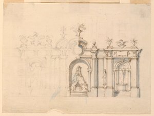 Colonnade with Fountain