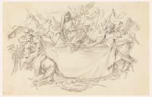 Design for a Cloth as Place of an Inscription by Carlo Marchionni