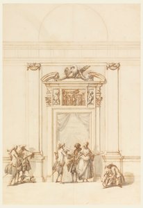 Design for the North Portal, Grand Gallery, Villa Albani, Rome, Italy by Carlo Marchionni