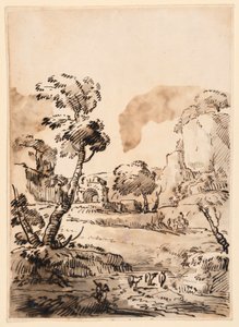 A Pastoral Landscape, 1760-1780 by Carlo Marchionni