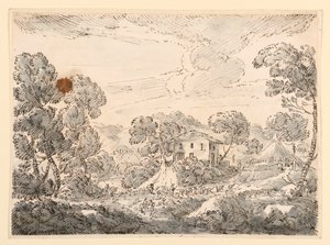 A Peasant’s Dwelling in Woody Country, 1750-1770 by Carlo Marchionni