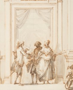 Design for the North Portal, Grand Gallery, Villa Albani, Rome, Italy, 1755-56 by Carlo Marchionni