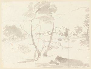 Sketch of Trees in a Landscape, 1760–1780 by Carlo Marchionni