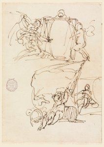 Three Sketches, before 1775 by Carlo Marchionni