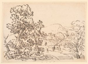 Drawing, Wooded Landscape, 1750–1770 by Carlo Marchionni