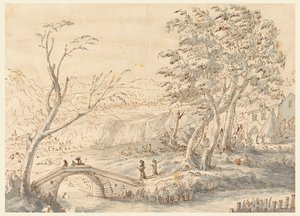 Landscape with Bridge by Carlo Marchionni