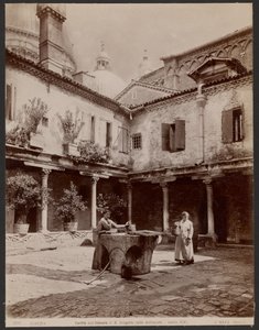 Abbey of St. Gregory Courtyard by Carlo Naya