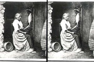 Old Woman Spinning, Capri, c.1865