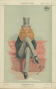 Earl Spencer, The Messenger of Peace, 2 July 1870, Vanity Fair cartoon
