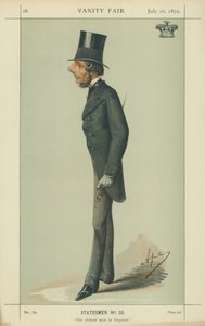 The Marquis of Westminster, The richest man in England, 16 July 1870, Vanity Fair cartoon by Carlo Pellegrini