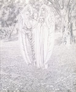 Two Angels, 1904 by Carlos Schwabe