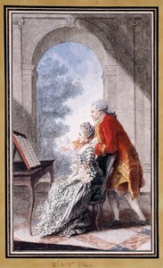 John Wilkes and Miss Gertrude Carmontelle by Carmontelle