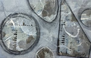 Textured Grey Shapes by Carolina Gårdheim