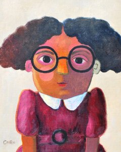 Whimsical Girl With Glasses by Caroline Roberts