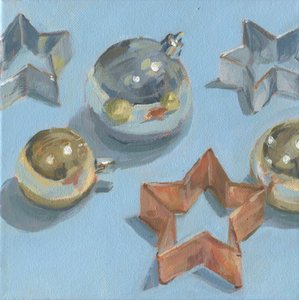 Christmas Stars Ornaments by Carrie Arnold