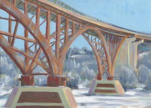 Orange Winter Bridge by Carrie Arnold