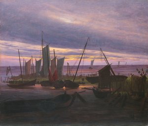 Boats in the Harbour at Evening