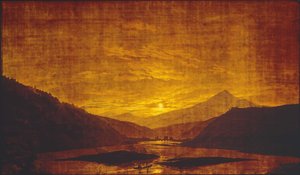 River Landscape at Night by Caspar David Friedrich