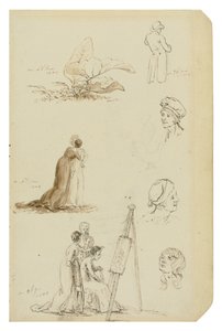 Study of Heads, Figures, and Foliage by Caspar David Friedrich