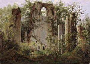 Monastery Ruin Eldena Near Greifswald by Caspar David Friedrich
