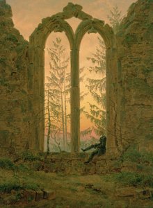 Ruins of the Oybin Monastery (The Dreamer) by Caspar David Friedrich